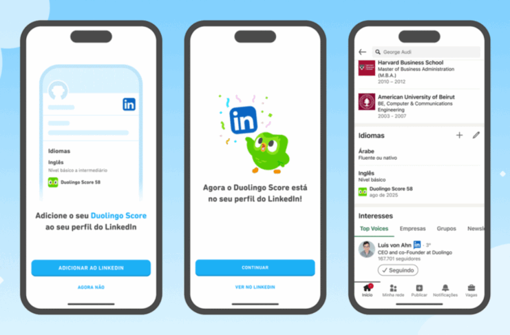 Duolingo anuncia integração com LinkedIn